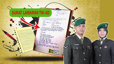 Contoh Surat Lamaran Mendaftar TNI AD Yang Benar Tulis Tangan YouTube