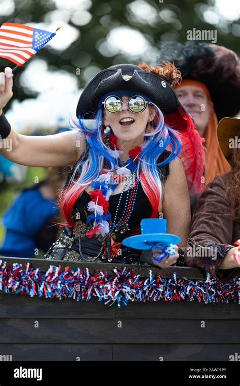 Arlington Texas Usa July 4 2019 Arlington 4th Of July Parade Float In Shape Of A Pirate