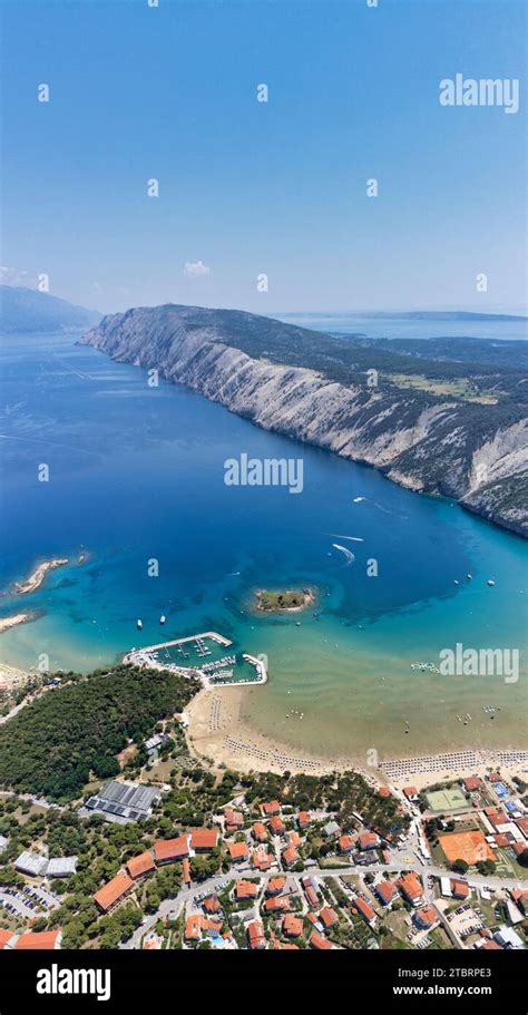 Croatia Island Of Rab Aerial View On The Rajska Plaza Paradise Beach