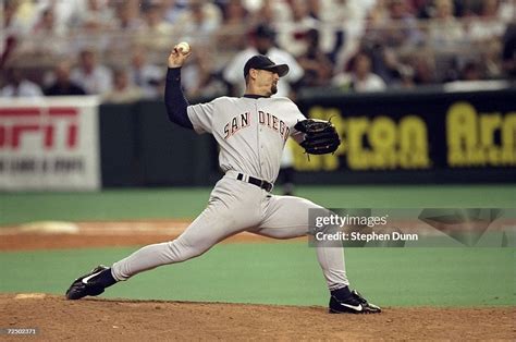 Pitcher Trevor Hoffman of the San Diego Padres in action during the ...