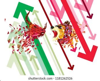 Bull Bear Symbols On Stock Market Stock Vector (Royalty Free ...