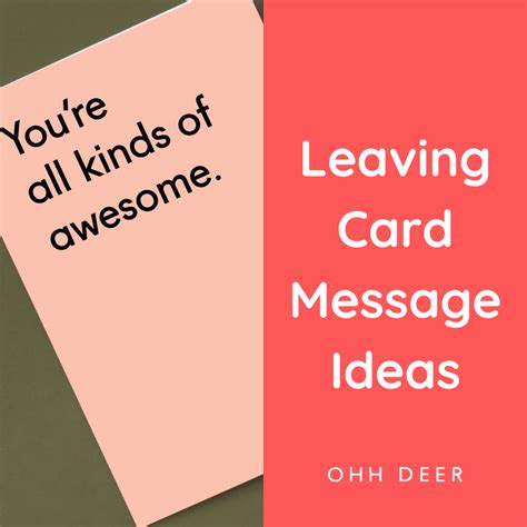 What To Write In A Leaving Card Farewell Message Ideas Ohh Deer