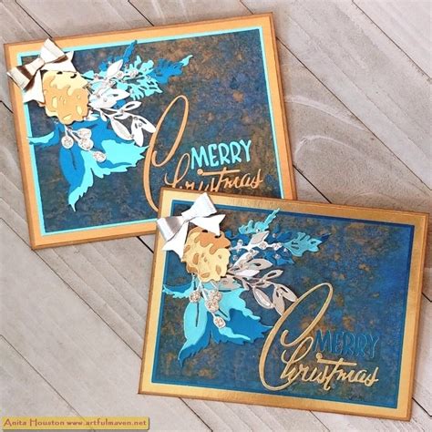 The Artful Maven Tim Holtz Sizzix Christmas 2021 Holiday Brushstroke