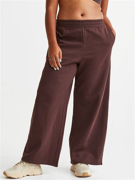 Buy Handm Women Wide Joggers Track Pants For Women 20225530 Myntra