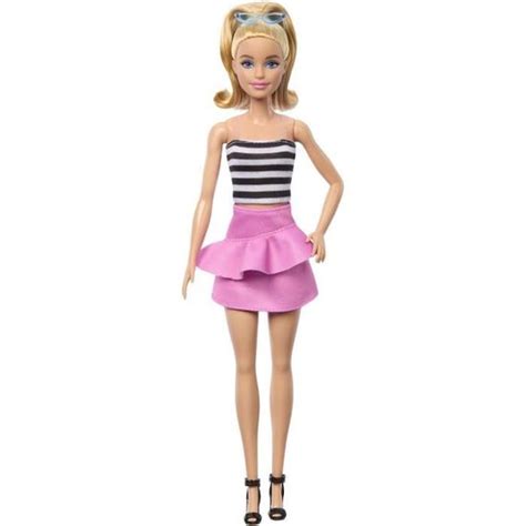 Barbie Barbie Fashionistas Poupée blonde 65ème anniversaire HRH11 Cdiscount Jeux Jouets