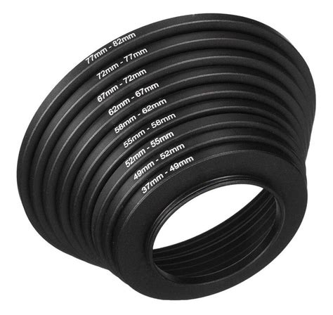 PcFoto 37 82mm Lens Step Up Ring Filter Adapter Set