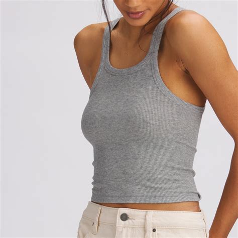 Basin And Range Scoop Neck Crop Tank Top Womens Clothing