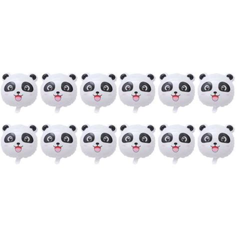 12 Pcs Panda Ballon Creative Dessin Animé Feuille D Aluminium Ballon