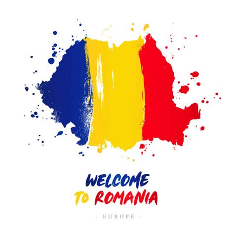 Bienvenido A Rumania Europa Bandera Y Mapa Del Pa S De Rumania De