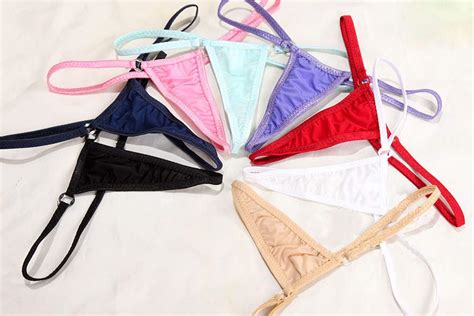 Snapklik Womens Extreme Sexy Hot Silk Micro Bikinis Set Mini Thong Swimwear Mint Blue