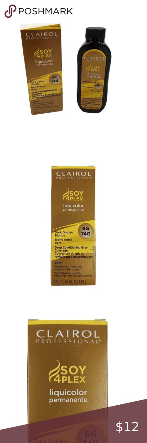 Clairol Professional Soy 4 Plex Liquicolor Dark Golden Blonde 6G 74G