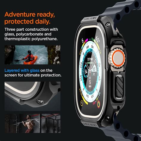 Spigen Tough Armor Θήκη με Tempered Glass Apple Watch Ultra 2 Ultra