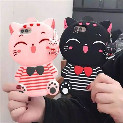 Case 3d Redmi 9a 9c Note 9 Character Mimi Cat Cat Soft Silicone Casing