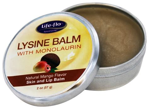 Life Flo Lysine Skin And Lip Balm With Monolaurin Natural Mango 2 Oz