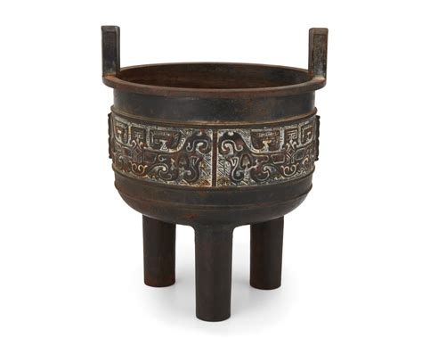 Lot An Chinese Style Archaistic Ding Bronze Tripod Censer