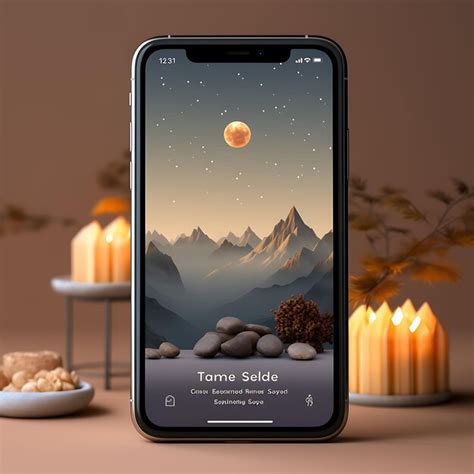 Premium AI Image | Mobile App Layout Design of Meditation Timer and