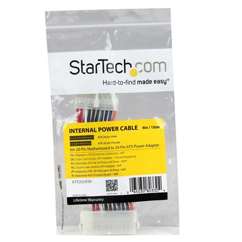 Startech In Pin Motherboard To Pin Atx Power Adapter M F