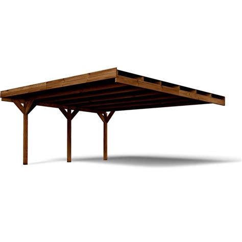 Forest Style Carport Double Victor Adossable