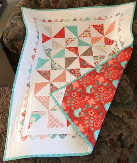 Pin Wheel Quilt Made Using Flirt By Moda Free Pattern On The Moda Bake