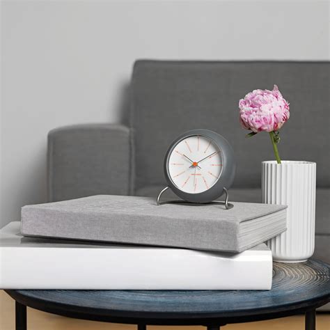 Arne Jacobsen Bankers Table Clock White FjØrn Scandinavian