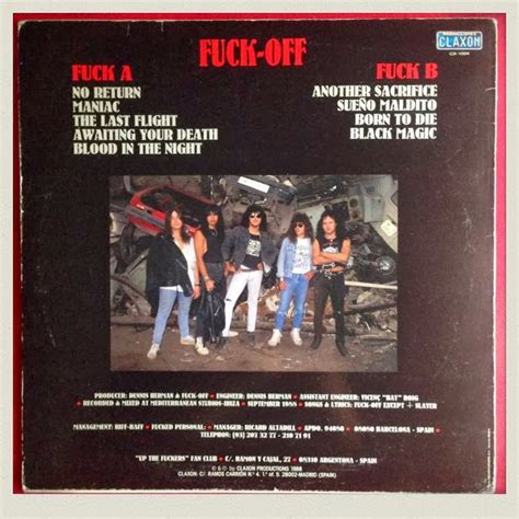 Revolution Rock Ñ Roll Fuck Off Another Sacrifice 1988 Claxon