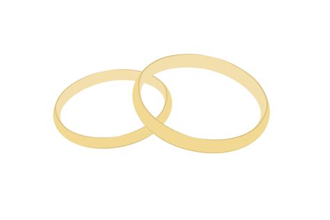 Pair Of Wedding Rings Gold Jewelry For Married Couple Template For