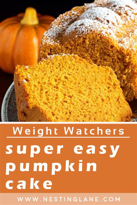 Weight Watchers Super Easy Pumpkin Cake Nesting Lane