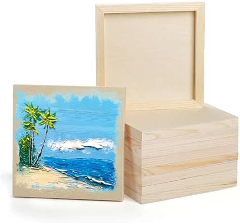 Arteza Wooden Canvas Board X Inch Pack Of Birch Wood Cradled