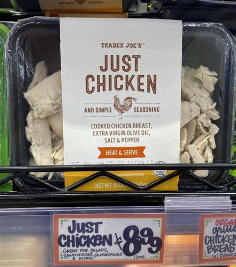 Trader Joes Just Chicken Pre Cooked Chicken Juicy Chicken How To Cook Chicken Best Freeze