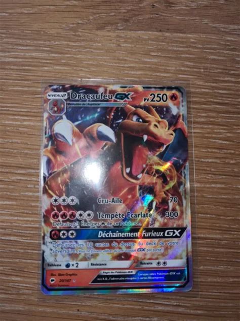 Carte Pokemon Dracaufeu Ultra Rare Gx Soleil Et Lune Sl Fr