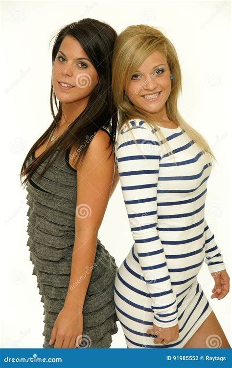 Brunette And Blond Stock Photo Image Of Glamour Hair