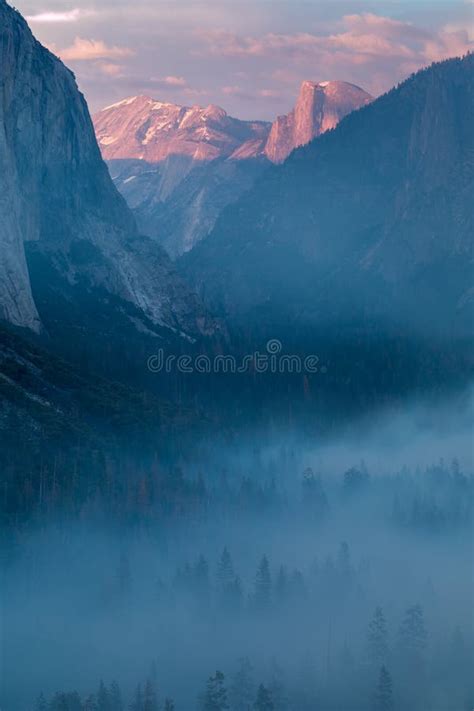 Classic Tunnel View Of Scenic Yosemite Valley With Famous El Capitan