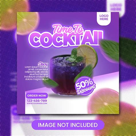 Premium Psd Psd Drink Menu Social Media Post Or Banner