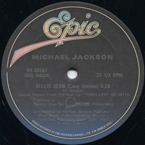 Michael Jackson – Billie Jean (1983, Vinyl) - Discogs