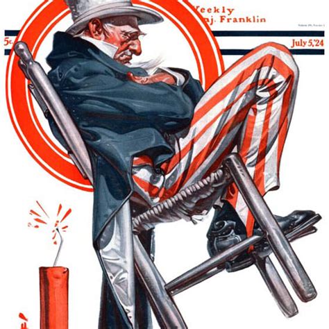 Jc Leyendecker Saturday Evening Post July 4th 1924 07 05 Copyright Crop Mad Men Art Vintage