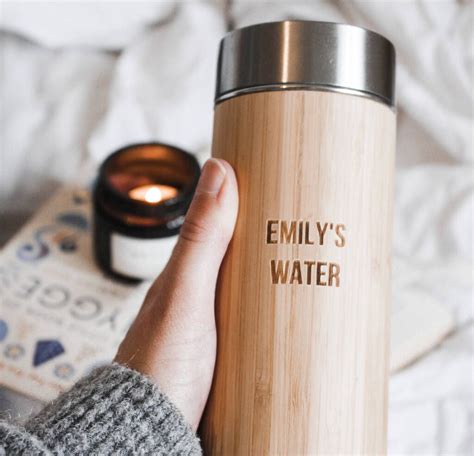 Personalised Reusable Sustainable Bamboo Water Bottle By Global WAKEcup