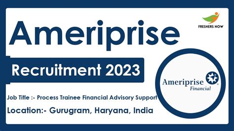 Ameriprise Recruitment Process Trainee Financial Advisory