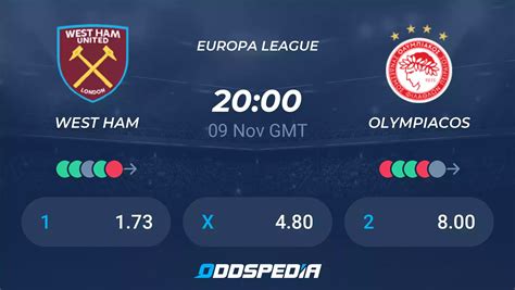 West Ham vs Olympiacos» Predictions, Odds, Live Score & Stats