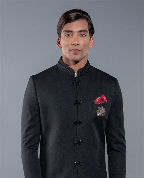 Noir Pattern Sherwani More Mischief