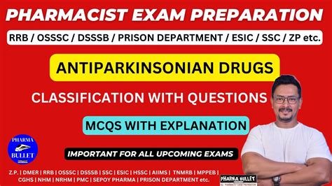 Antiparkinsonian Drugs Pharmacist Exam Preparation Rrb Osssc