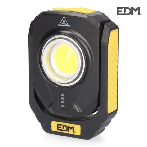 Linterna de Trabajo Led Cob Recargable USB 10 W 900 Lúmenes EDM