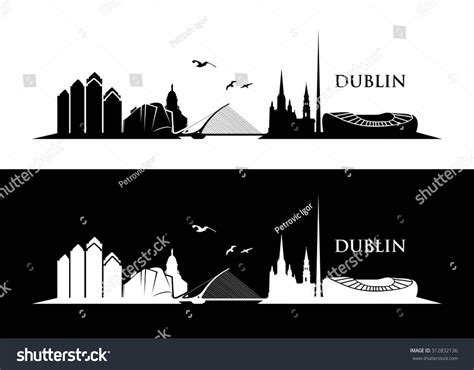 Dublin Skyline Vector Illustration Stock Vector Royalty Free