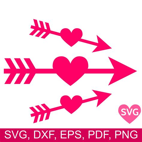 Arrow Heart Clip Art Svg 225 Svg File For Diy Machine