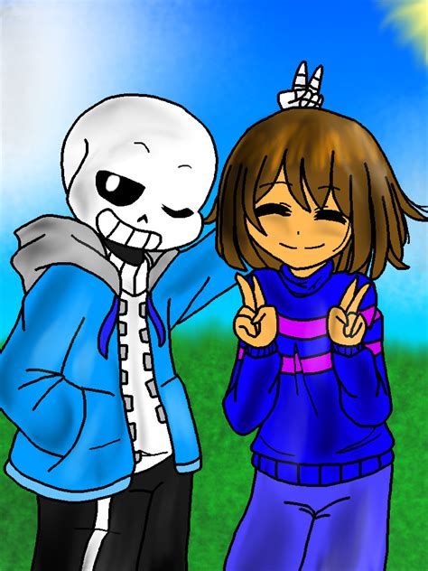 Undertale Sans X Frisk By Redhead Alex On Deviantart