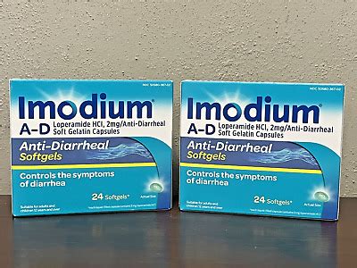 Imodium A D Anti Diarrheal Boxes Of Total Softgels Mg