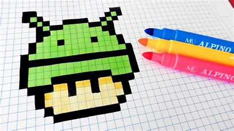 Handmade Pixel Art How To Draw Android Mushroom Pixelart YouTube