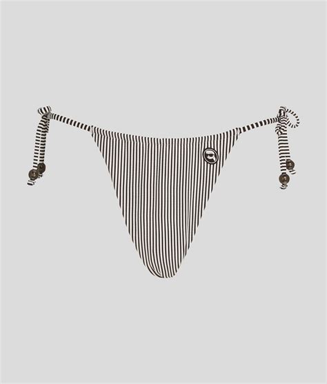 Women S IKON STRIPED STRING BIKINI BOTTOMS By KARL LAGERFELD Free Shipping And Returns