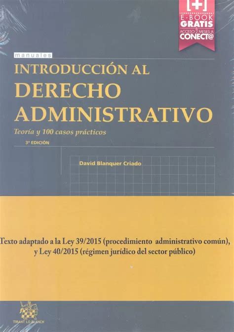 Introduccion Al Derecho Administrativo TeorÍa Y 100 Casos PrÁcticos Blanquer Criadodavid