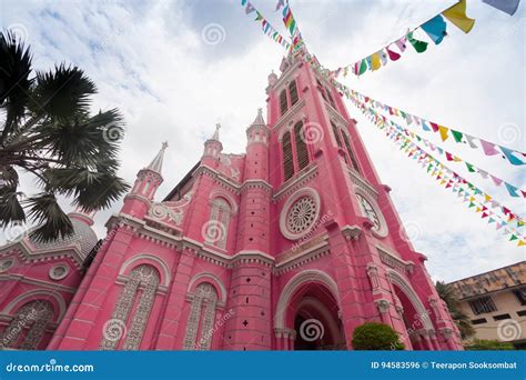 Tan Dinh Church The Pink Catholic Church In Ho Chi Minh City Stock