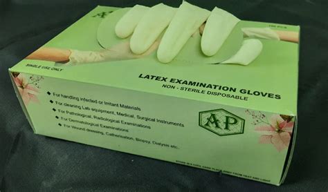 Latex Examination Gloves For Clinical Hospital Length 10 15 Inches